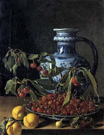 MELeNDEZ, Luis Still-Life with Fruit and a Jar oil painting picture